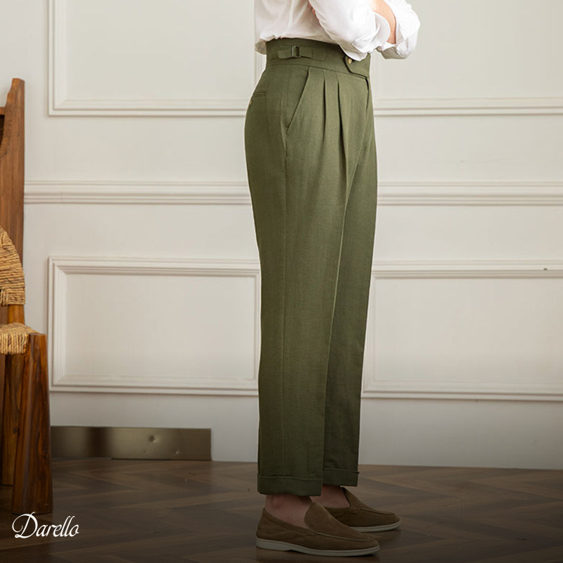 ClassyLondon™ | Linen Pleated Pantalon