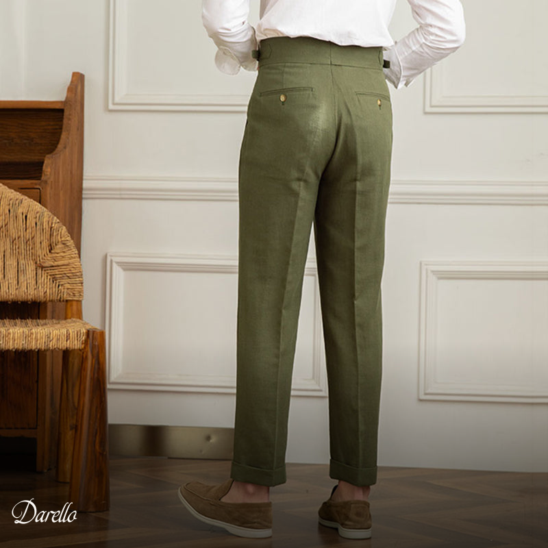 ClassyLondon™ | Linen Pleated Pantalon