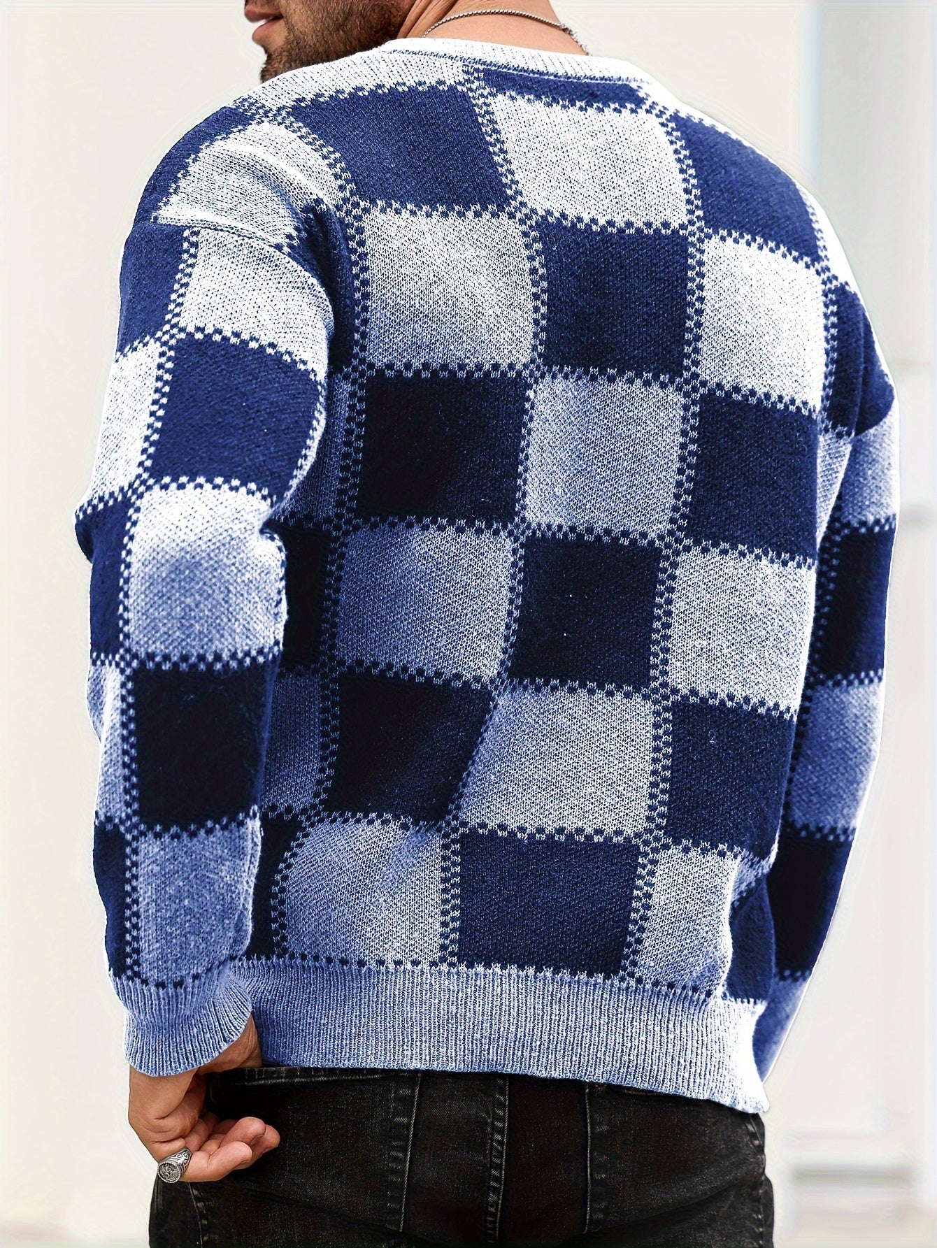 Logan – Casual Plaid Textured Pullover