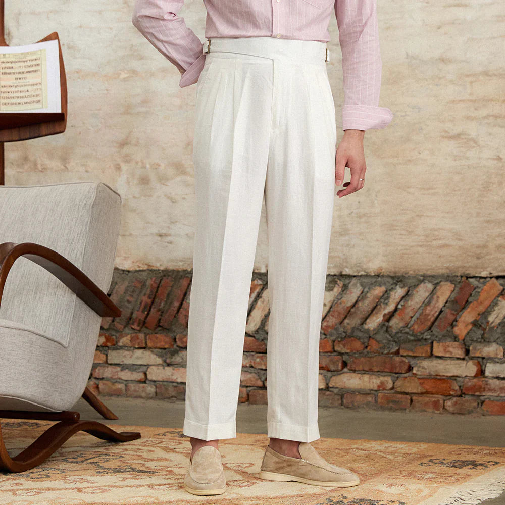 ClassyLondon™ | linen-blend Pantalon