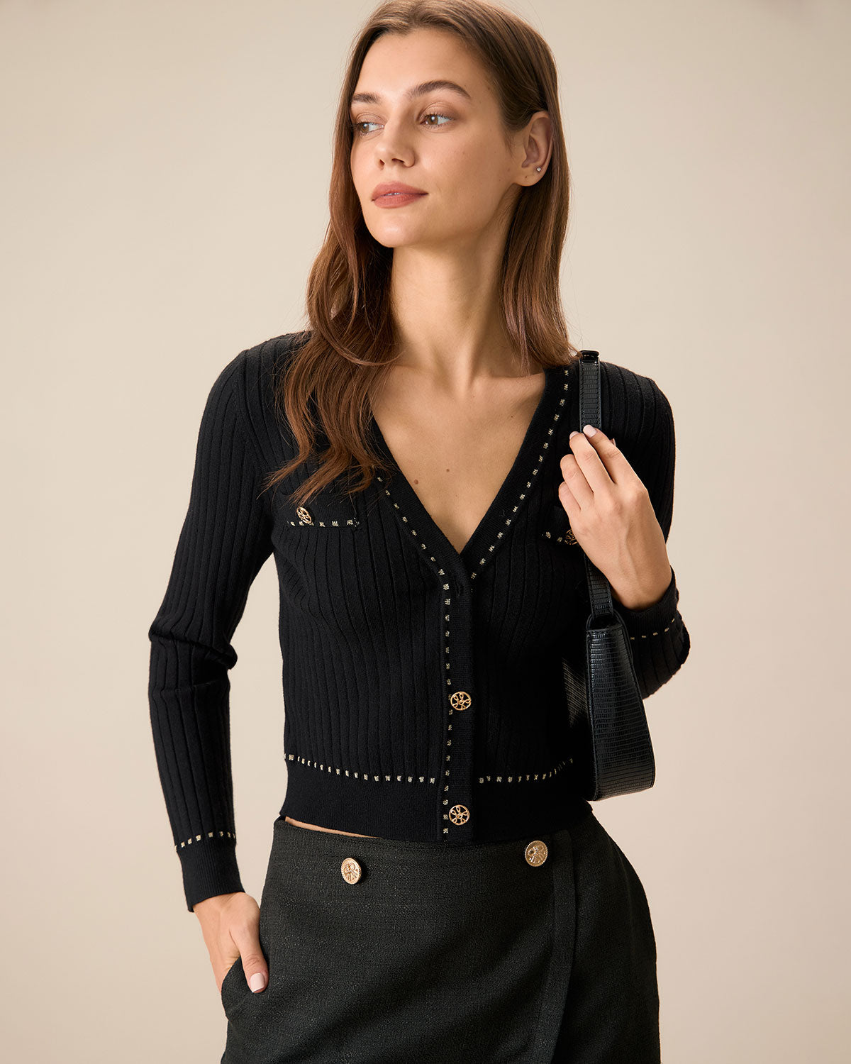 ClassyLondon™ | ng Single-Breasted Cardigan